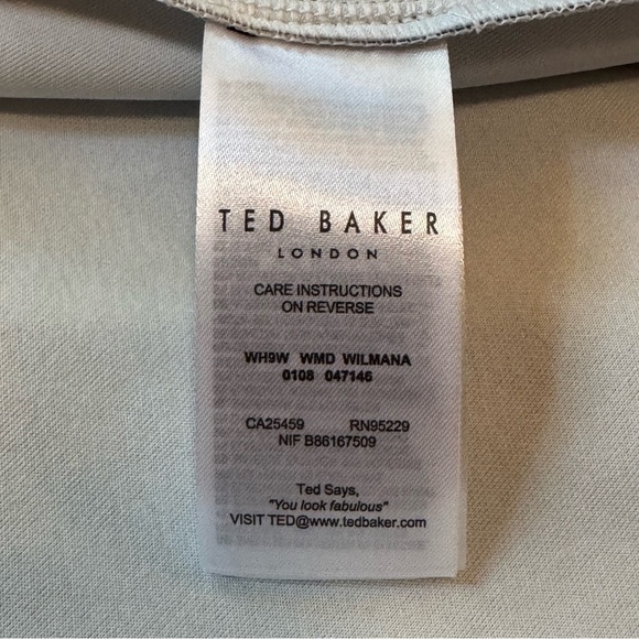 TED BAKER Wilmana Magnificent Skater Dress in Mint Floral - Size 4 - Picture 8 of 10